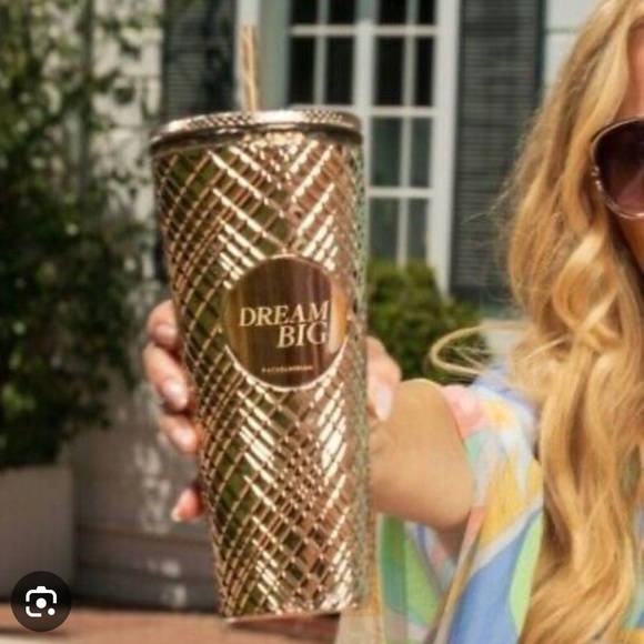 RACHEL MIRIAM Dream Big Tumbler 20 oz Gold - New - Picture 2 of 4